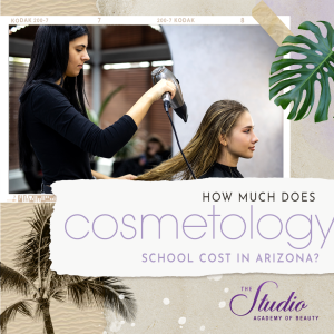 Hairstylist doing hair on client